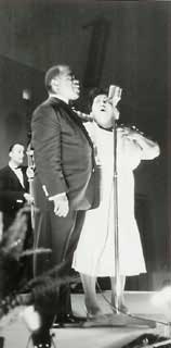 Louis Armstrong och Velma Middleton, Umeå 1956